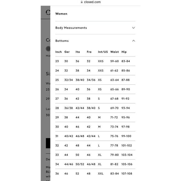 CLOSED Pedal Position ankle jeans size ITA 44 / US 28-29 - Picture 13 of 13